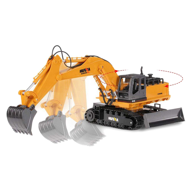 Транспорт і спецтехніка - Екскаватор Hulna на радiокеруванні 11 функцій (HL1510)#5