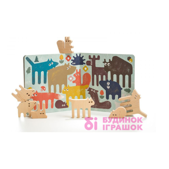 Конструктори з унікальними деталями - Дерев'яний пазл Lislis Лісові звірі (02 ЛЗ 0003)#3