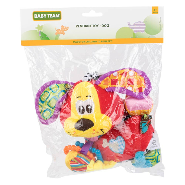 Підвіски, мобілі - Іграшка підвіска Baby Team з брязкальцем Песик (8530)#2