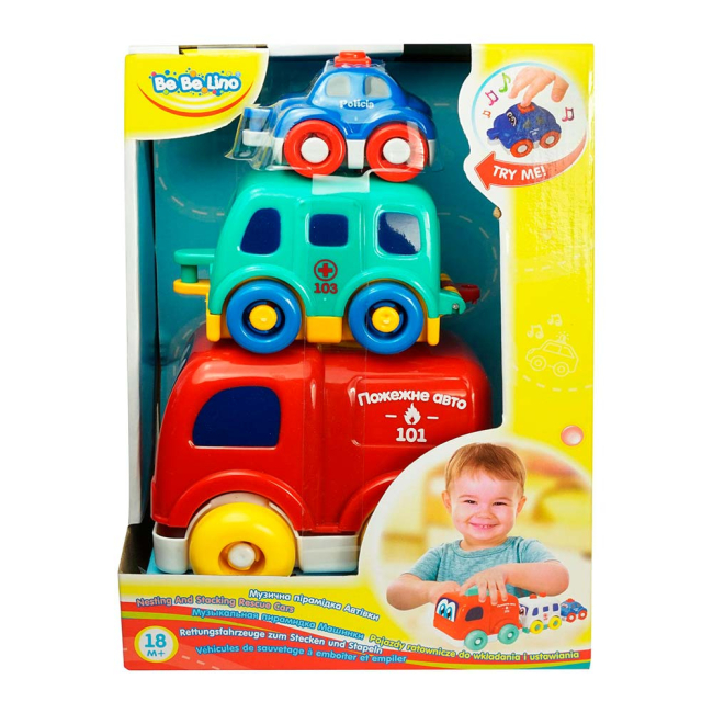 Машинки для малышей - Музыкальная пирамидка Bebelino Машинки (58020)#3