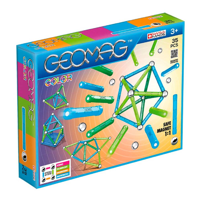 Магнітні конструктори - Магнітний конструктор GEOMAG Color 35 деталей (261)#5