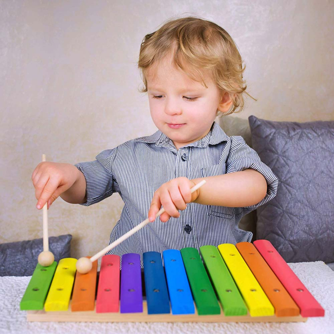 Музичні інструменти - Музичний інструмент Дерев'яний ксилофон Bino (86554)#3