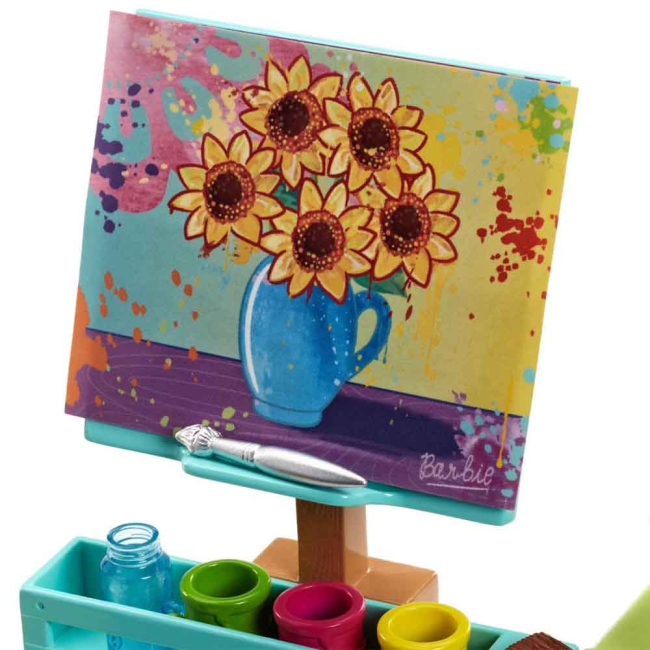 Меблі та будиночки - Набір Barbie На роботі Арт Студія (FJB25/FJB26)#3