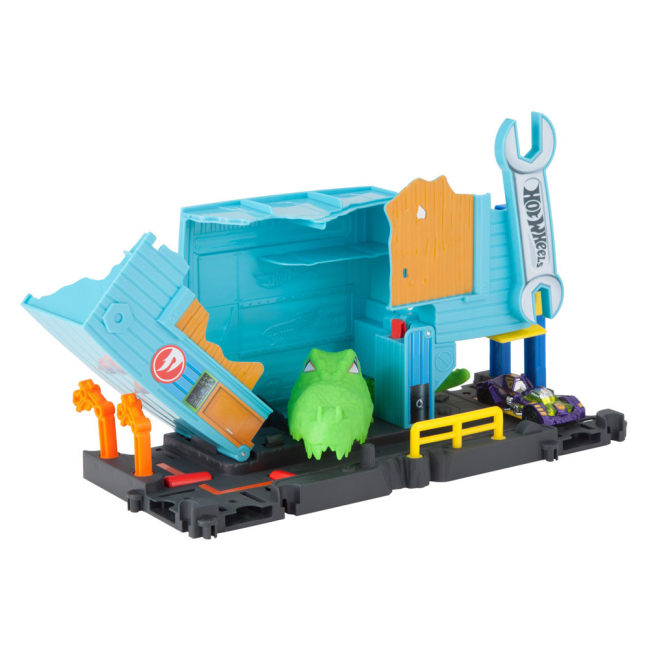 Паркінги і гаражі - Трек Hot Wheels Атака гаража алігатора (FNB05/FNB06)#2