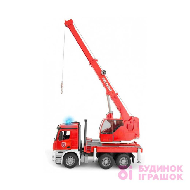 Транспорт і спецтехніка - Машинка іграшкова Пожежний автокран Bruder Mercedes Benz Arocs зі світлом та звуком (03675)#2