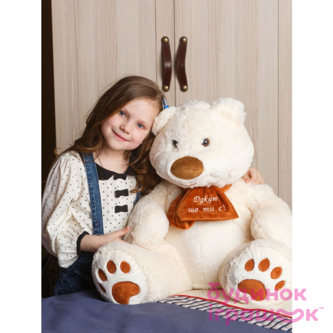 Мягкие животные - Мягкая игрушка Tigres Мишка Мемедик белый 80 см (ВЕ-0077)#2