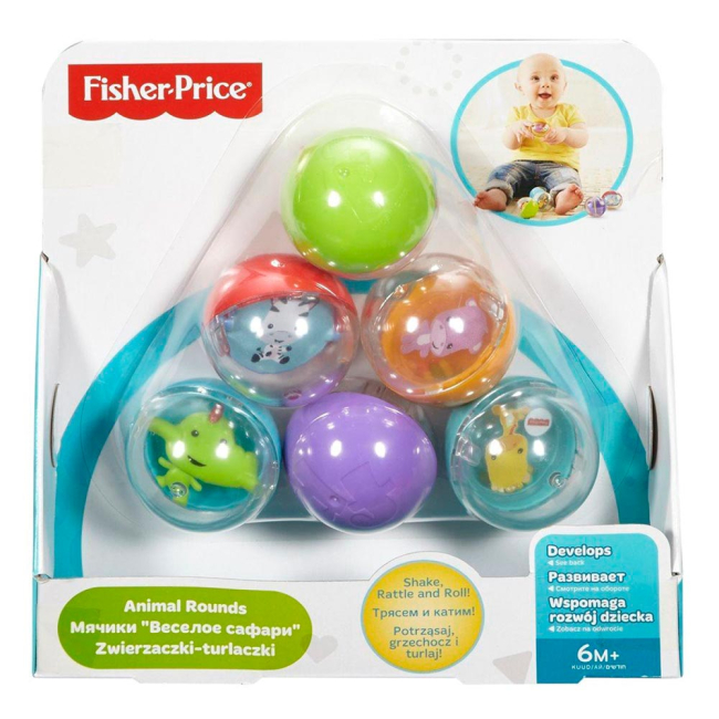 Погремушки, прорезыватели - Шарики-погремушки Fisher-Price Веселые животные (DGT92)#2