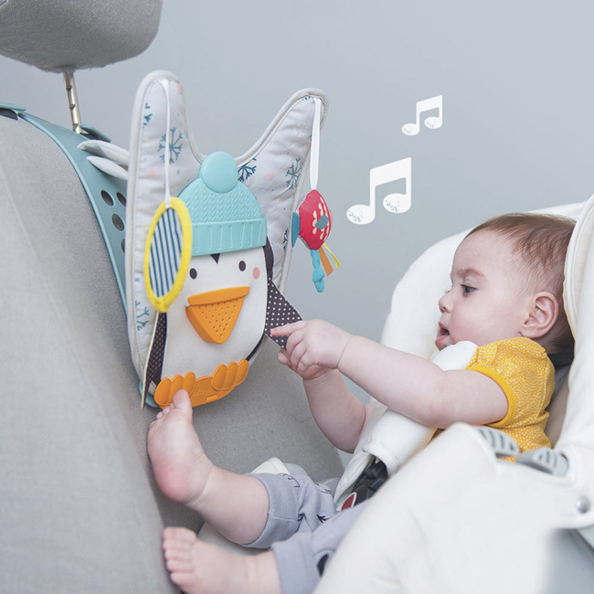 Подвески, мобили - Развивающий центр для автомобиля Taf Toys Музыкальный пингвин с эффектами родительский контроль (12285)#5