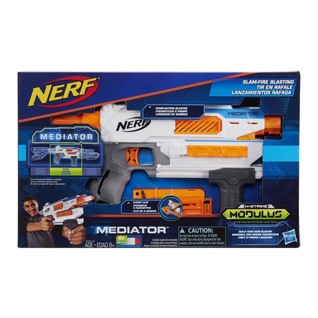 Помповое оружие - Бластер игрушечный Nerf Modulus Mediator 6 патронов (E0016)#2