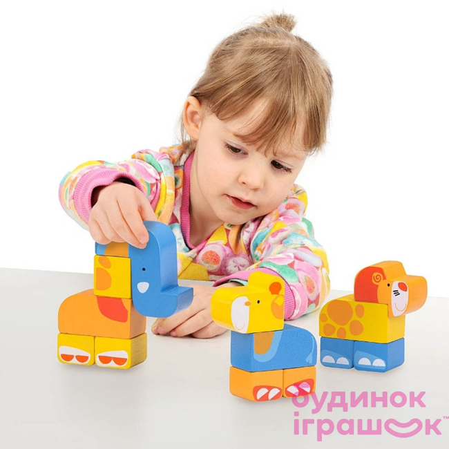 Развивающие игрушки - Конструктор Wonderworld Построй животных (WED-3125)#3
