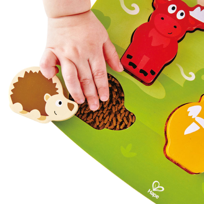 Розвивальні іграшки - Пазл тактильний Hape Лісові тварини (E1621)#2
