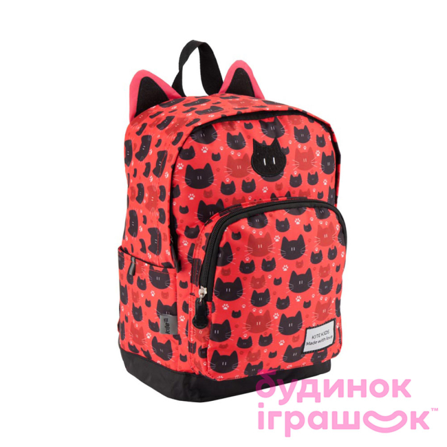 Рюкзаки та сумки - Рюкзак дошкільний Kite з вушками котика червоний (K18-539XS-1)#2