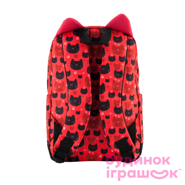 Рюкзаки та сумки - Рюкзак дошкільний Kite з вушками котика червоний (K18-539XS-1)#3
