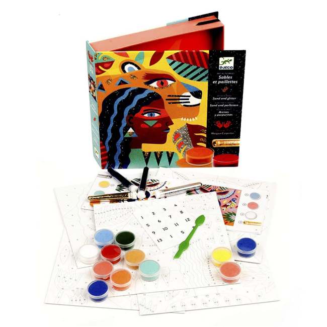 Товари для малювання - Набір для малювання піском DJECO Тотемні тварини (DJ08633)#3