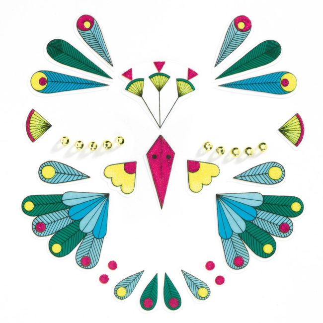 Косметика - Набор наклеек для лица DJECO Птицы (DJ09210)#2