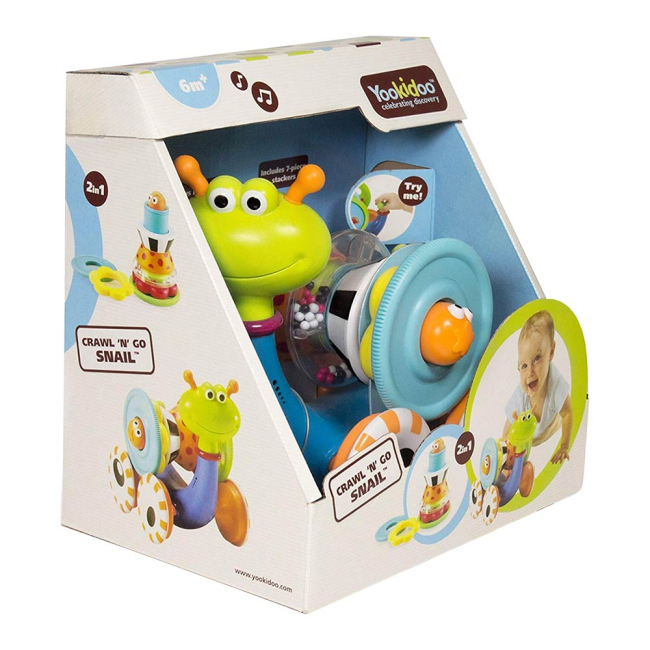 Розвивальні іграшки - Іграшка-каталка Yookidoo Музичний равлик (40113)#3