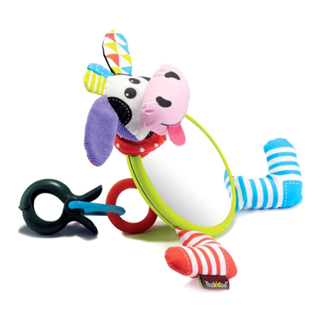 Подвески, мобили - Игрушка на коляску Yookidoo Мое первое зеркальце Коровка (40144)#2