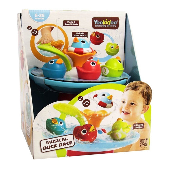 Игрушки для ванны - Музыкальная игрушка-фонтан Yookidoo Утиные гонки (40138)#4