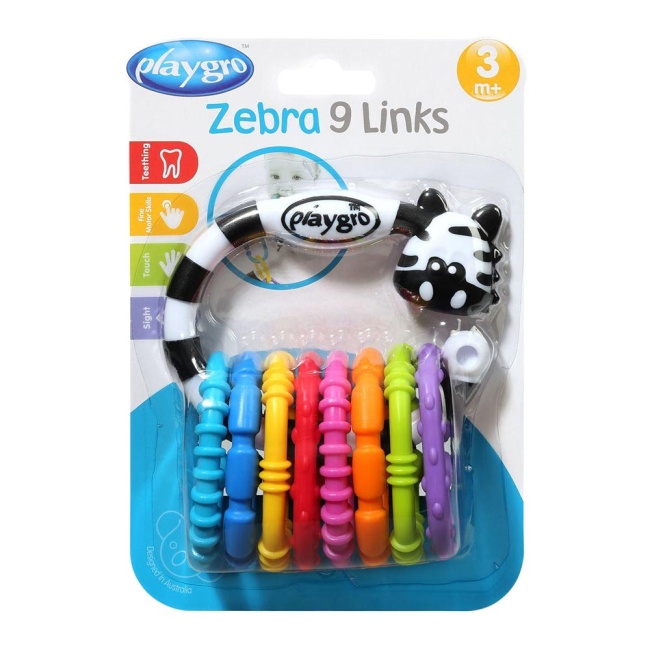 Брязкальця, прорізувачі - Прорізувач ланцюжок Playgro Зебра (0184558) (0184558 )#2