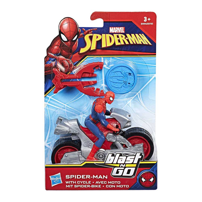 Фігурки персонажів - Набір іграшковий Spider-Man Blast-N-Go Спайдер Мен на мотоциклі (B9705/B9994)#3