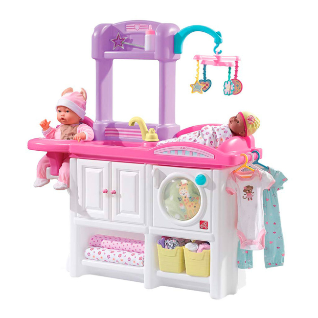 Меблі та будиночки - Іграшковий стіл для сповивання ляльок Step2 Love & care deluxe nursery 95х25х80 см (847100)#2
