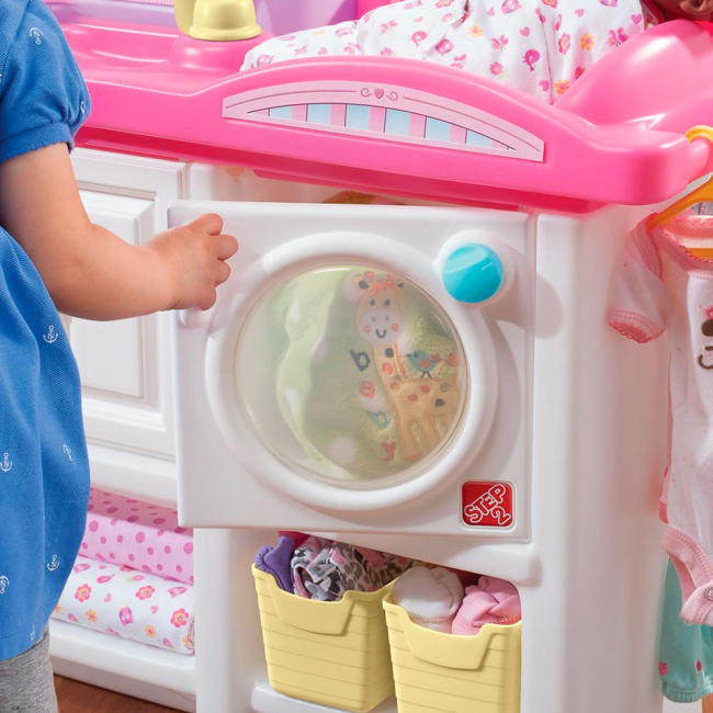 Меблі та будиночки - Іграшковий стіл для сповивання ляльок Step2 Love & care deluxe nursery 95х25х80 см (847100)#4