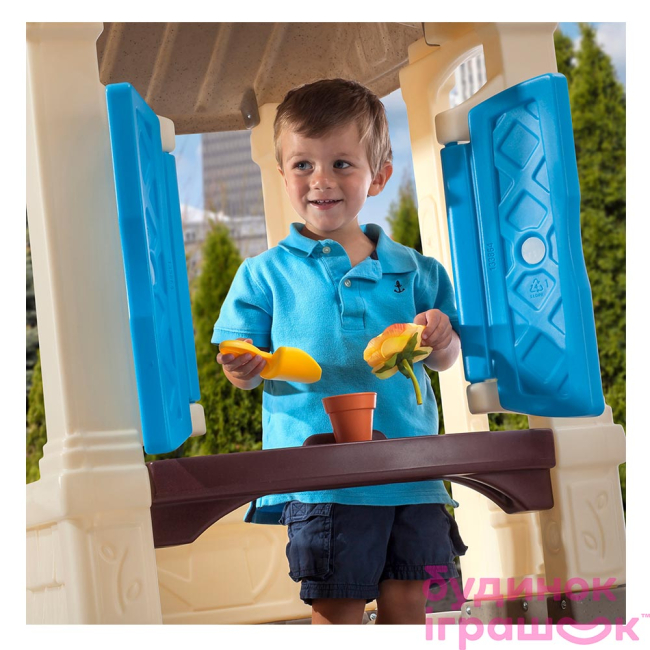 Ігрові комплекси, гойдалки, гірки - Іграшковий будинок Step2 Courtyard cottage 118х100х83см (773500)#3