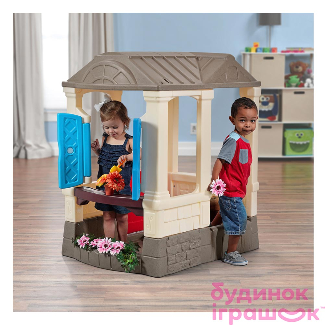 Ігрові комплекси, гойдалки, гірки - Іграшковий будинок Step2 Courtyard cottage 118х100х83см (773500)#5