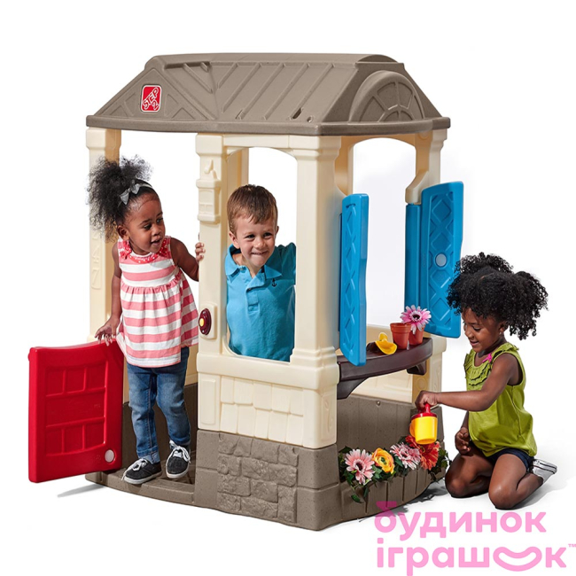 Ігрові комплекси, гойдалки, гірки - Іграшковий будинок Step2 Courtyard cottage 118х100х83см (773500)#7