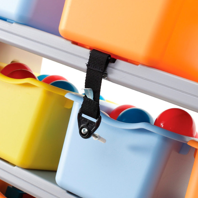 Боксы для игрушек - Органайзер Step2 Fun time room organizer 89х67х36 см синие и оранжевые ящики (728900)#5