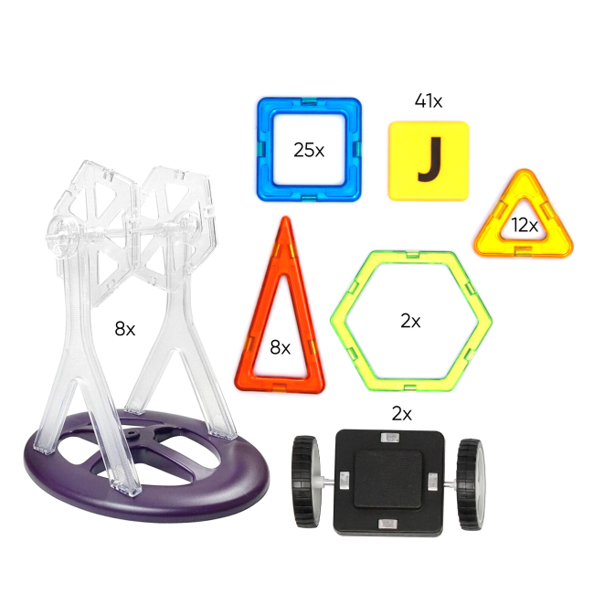 Магнитные конструкторы - Конструктор Magplayer Магнитный набор 98 элементов (MPA-98)#8