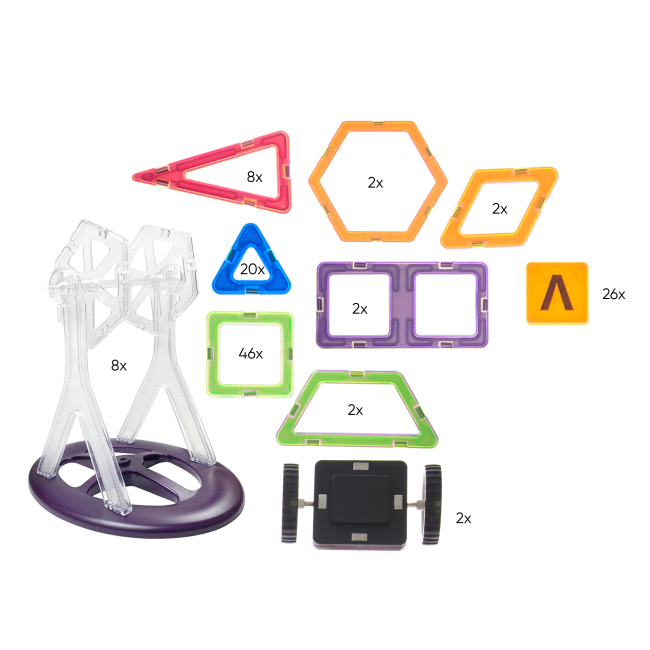 Магнитные конструкторы - Конструктор Magplayer Магнитный набор 118 элементов (MPT-118)#8