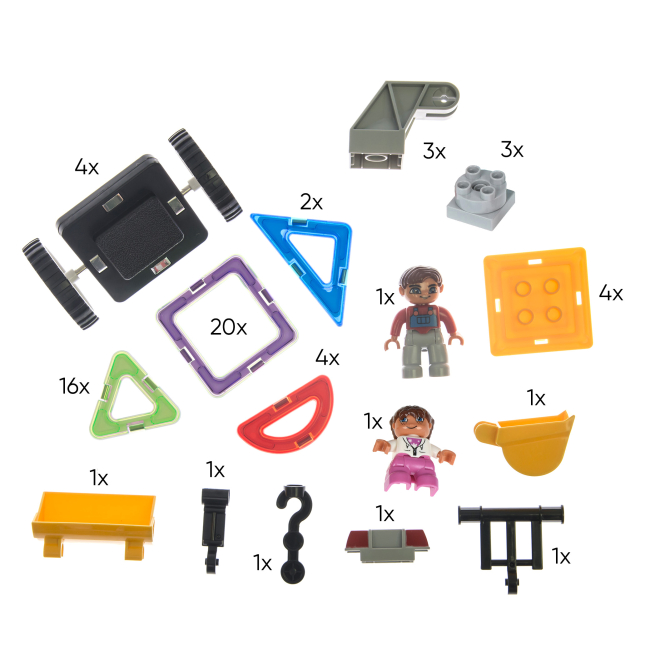 Магнитные конструкторы - Конструктор Magplayer Магнитный набор 64 элементов (MPT-64)#5