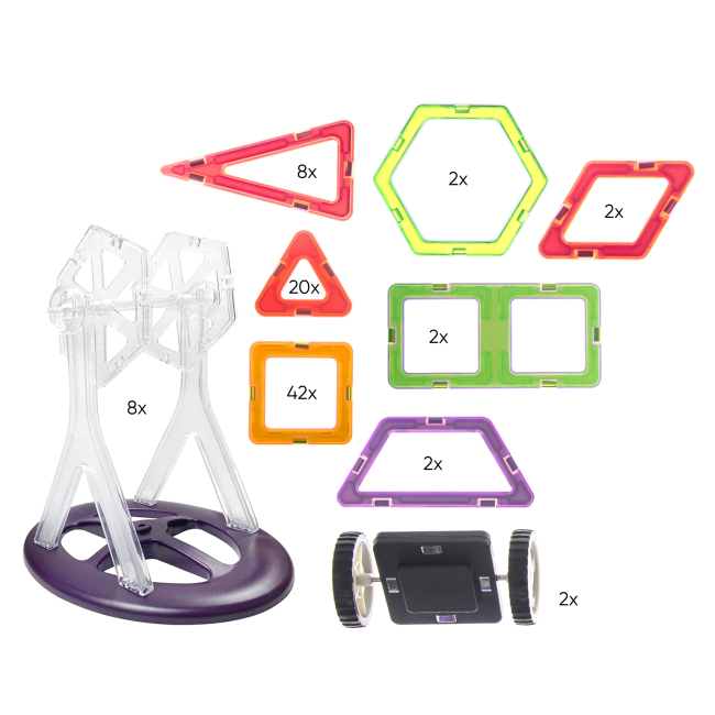 Магнітні конструктори - Конструктор Magplayer Магнітний набір 88 елементів (MPT-88)#10