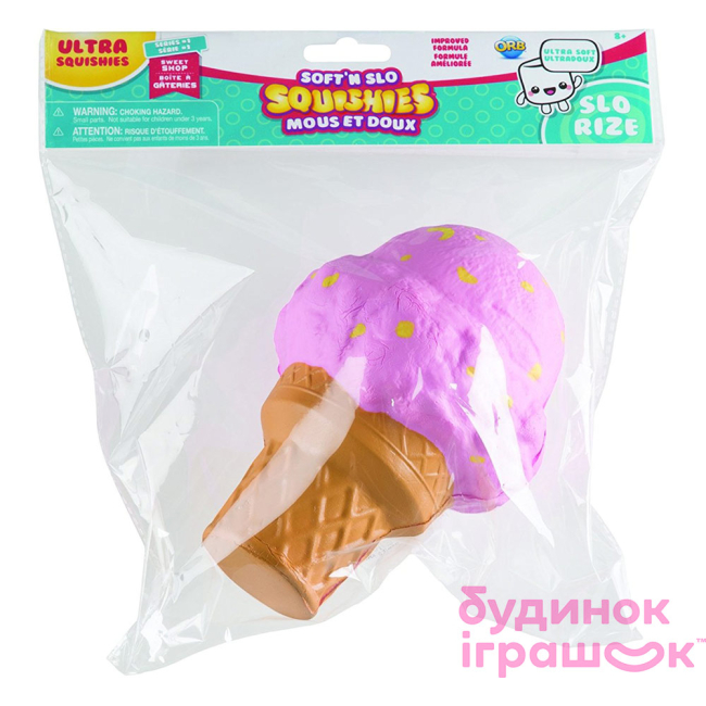 Антистресс игрушки - Сквош-антистресс ORB Мороженое Клубника-банан (54472)#2