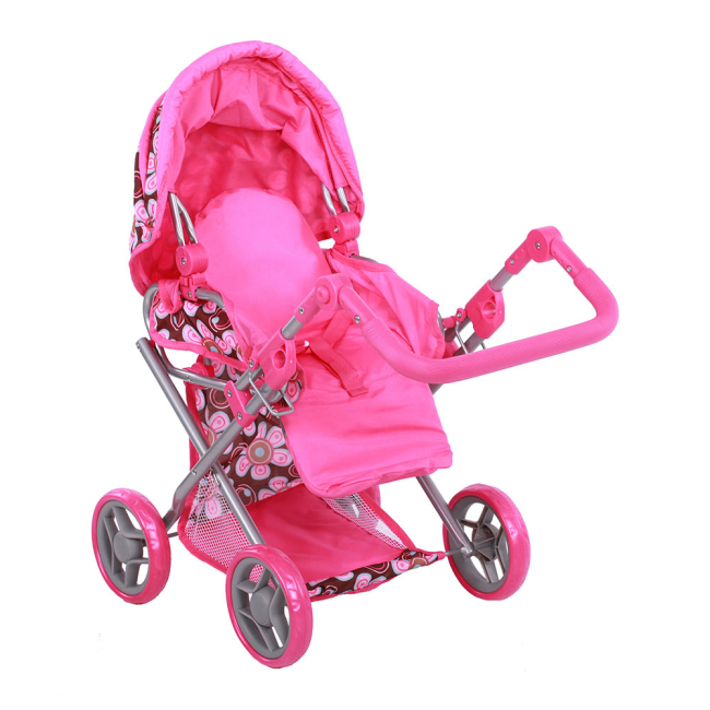 Транспорт и питомцы - Игрушечная коляска TODSY Mary 2 в 1 цветочная (9346FL)#2