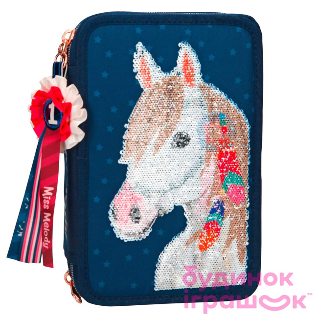 Пеналы и кошельки - Пенал Miss Melody синий с наполнением (046514)#2