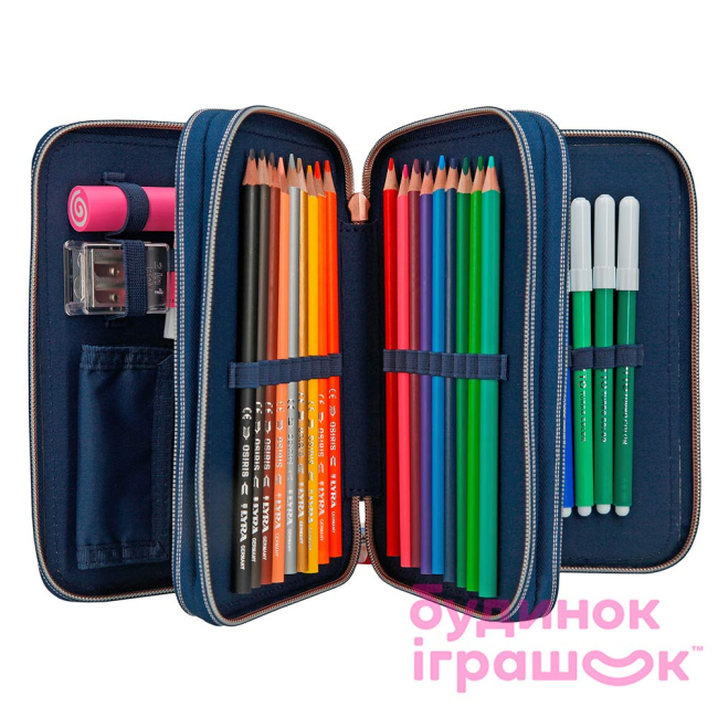 Пеналы и кошельки - Пенал Miss Melody синий с наполнением (046514)#3