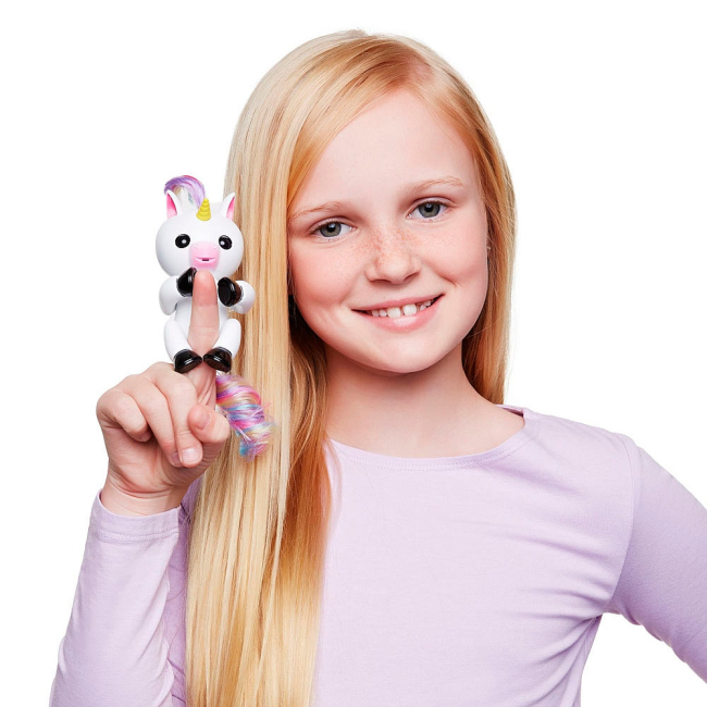 Фігурки тварин - Інтерактивна фігурка Fingerlings Єдиноріг Джіджі білий (W37082/3708)#5