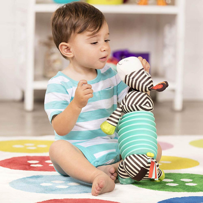 Розвивальні іграшки - Розвивальна іграшка Battat Зебра-тянубра зі звуковим ефектом (BX1534GTZ)#4