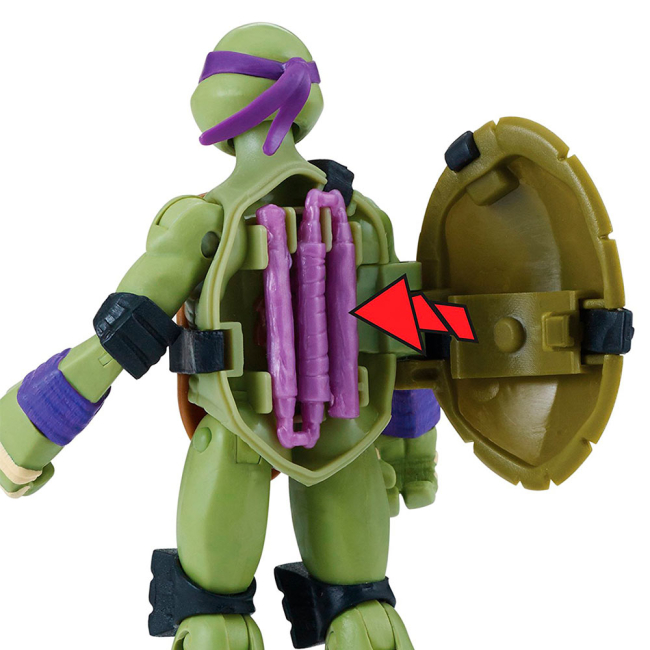 Фігурки персонажів - Фігурка черепашки-ніндзя TMNT Донателло Рестайлінг із бойовим панциром (90729)#2