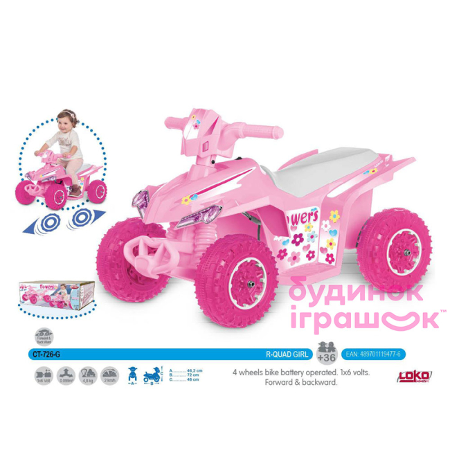 Электромобили - Квадроцикл LOKO TOYS детский (CT-726-G)#3