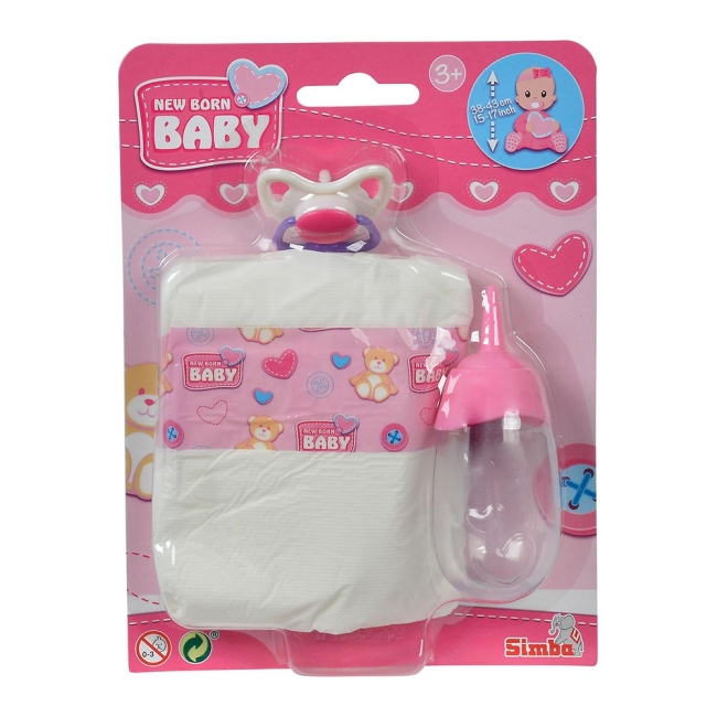 Одежда и аксессуары - Набор по уходу за пупсом New Born Baby с 3 аксессуарами (5560058)#2