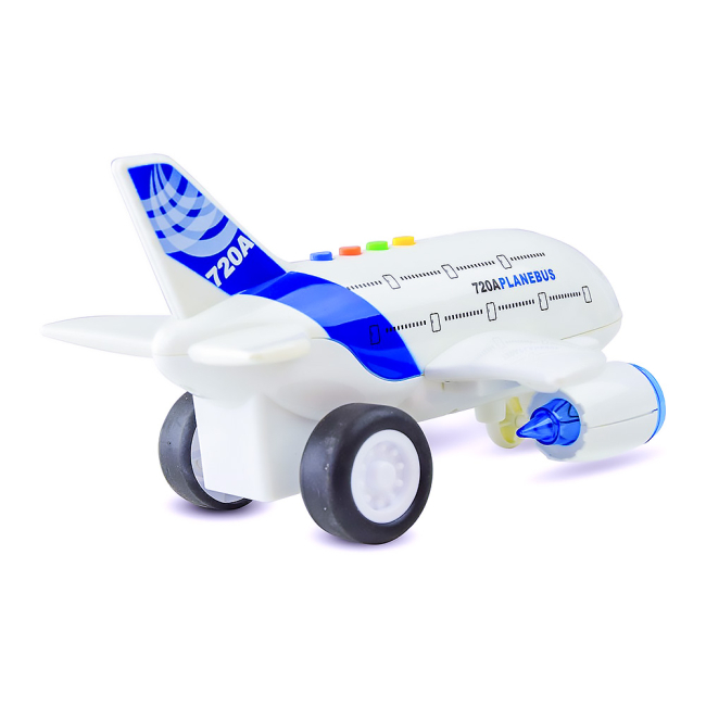 Машинки для малышей - Инерционный самолет Shantou Jinxing Planebus 720A 1:160 с эффектами (WY720A)#3