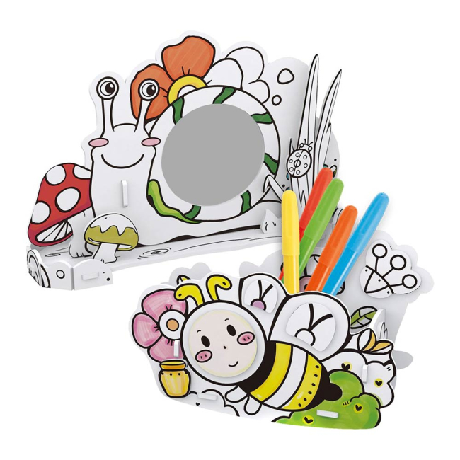 Наборы для творчества - Набор-конструктор подставка для карандашей пчела и фоторамка улитка (P694h)#2