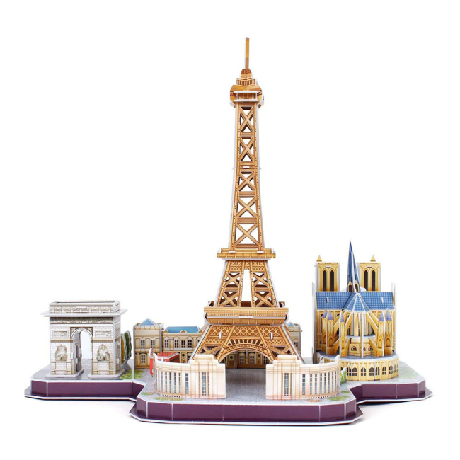 3D-пазлы - Конструктор 3D Cubic Fun City line Paris (MC254h)#2