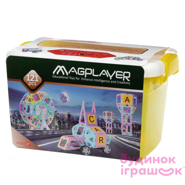 Магнитные конструкторы - Конструктор магнитный Magplayer 121 элемент в боксе (MPT2-121)#2