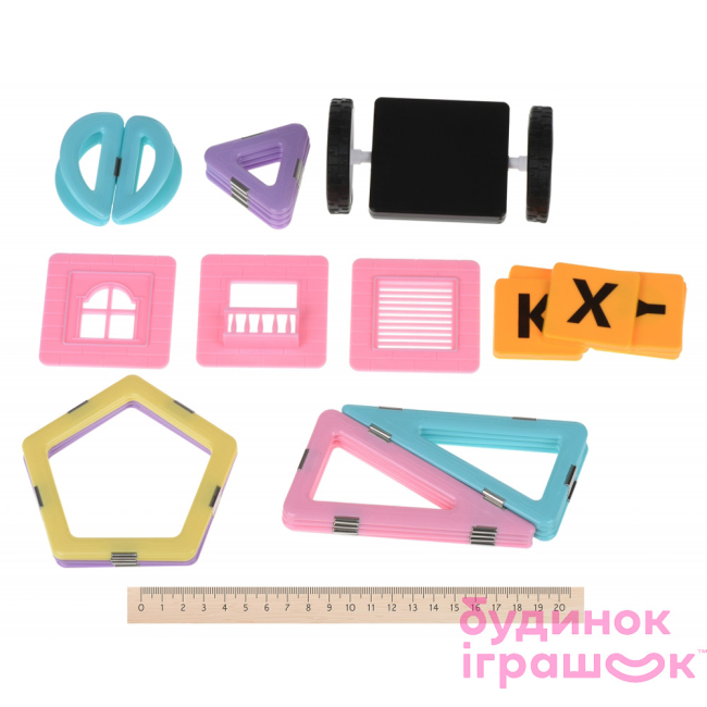 Магнітні конструктори - Конструктор Magplayer магнітний 188 елементів в боксі (MPT2-188)#4