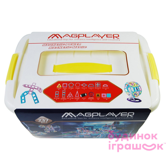 Магнитные конструкторы - Конструктор Magplayer магнитный 237 элементов в боксе (MPT2-237)#2