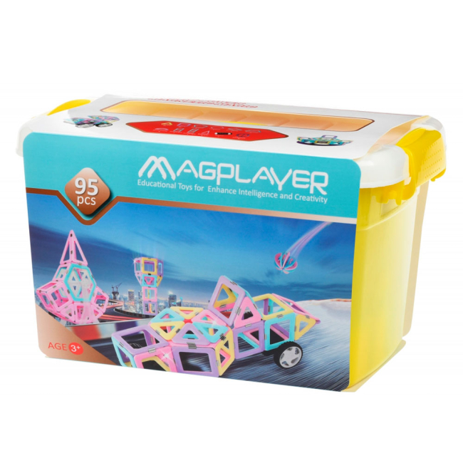 Магнитные конструкторы - Конструктор Magplayer магнитный 95 элементов в боксе (MPT2-95)#2
